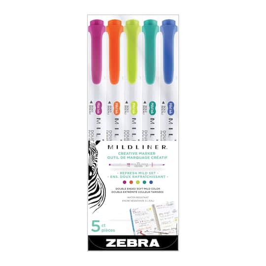 Zebra Mildliner&#x2122; Refresh Double Ended Highlighter Set